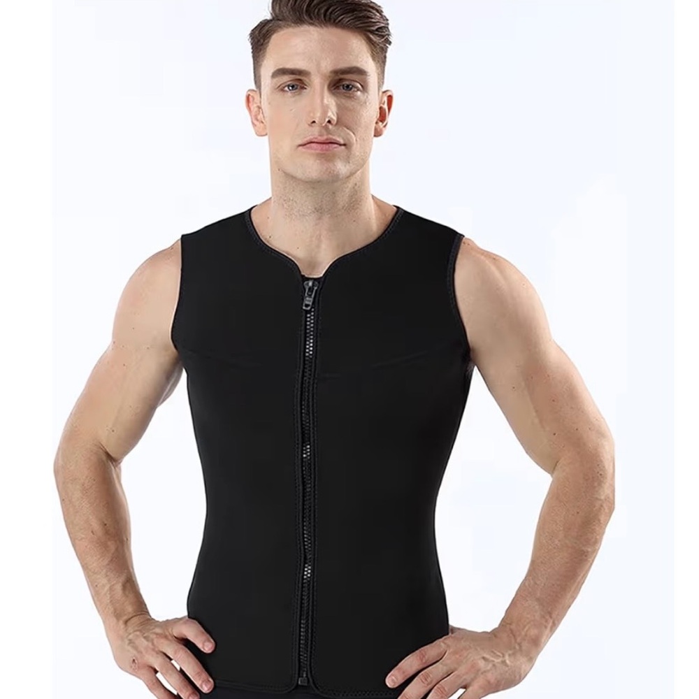 Men's Black Swim Zippered 5mm Vest- XS
Or Women’s Small